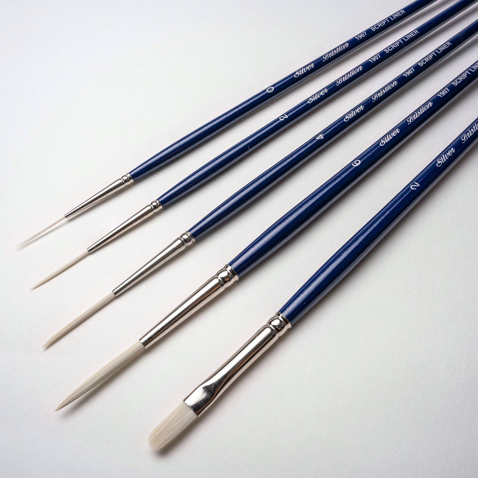 Silver Brush Limited Bristlon Liner Brushes, Set of 5